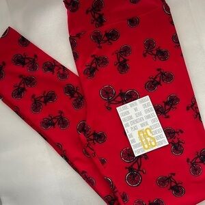 NEW!!! Bicycle OS leggings Lularoe Red